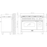 Lofra Cucina da 120x60 con Doppio Forno e 7 Fuochi | Professionale ed Eccellente!