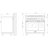 Lofra Dolcevita 90cm | Cucina Induzione | Doppio Forno | 5 Zone