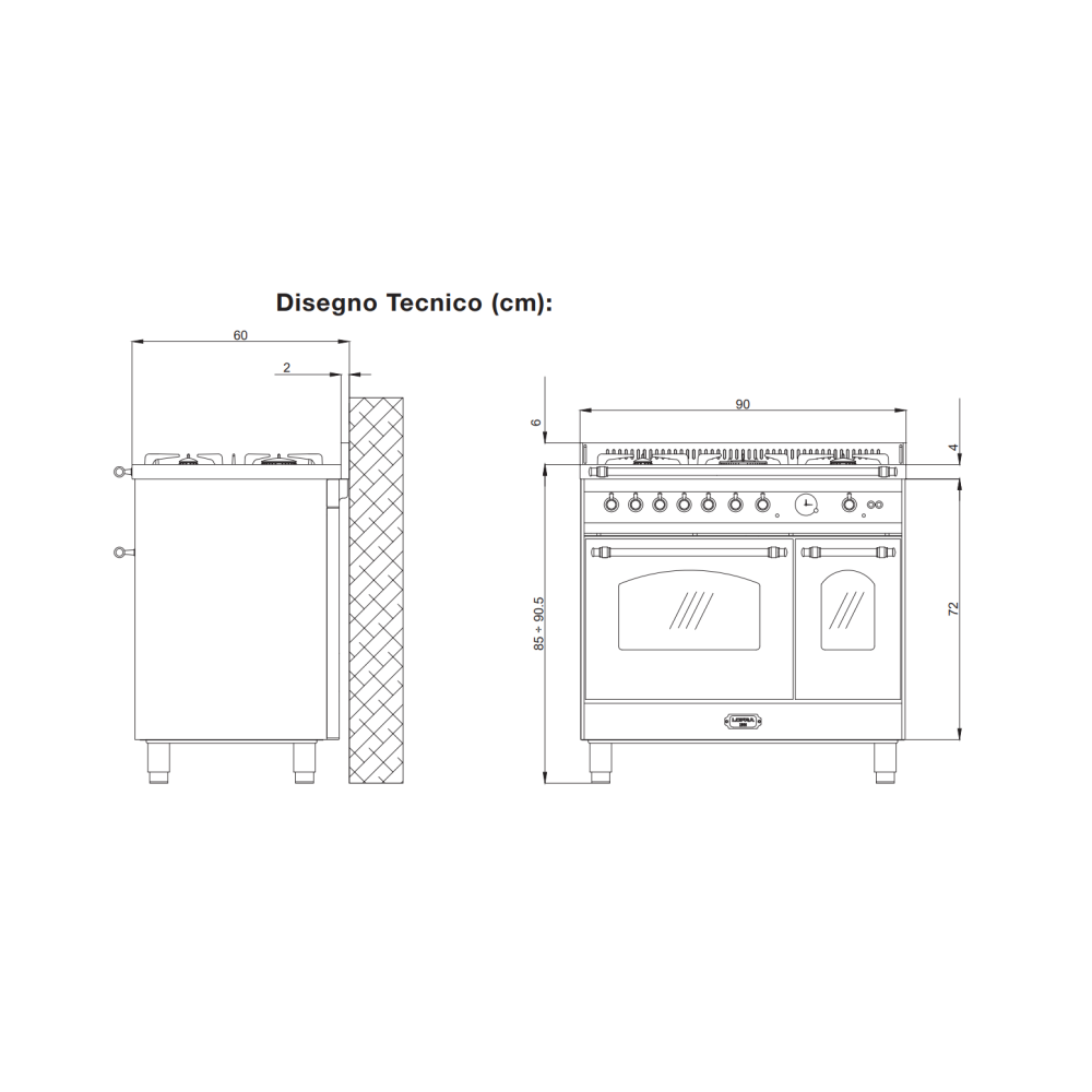 Lofra Dolcevita 90: horno doble de gas de cocina - Elegancia y rendimiento