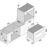 Ilve Electric Oven 80cm Gloss Black with Tempered Glass.