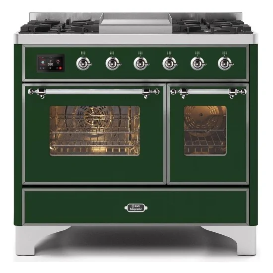 ILVE MD10N – Frei stehende Kochstelle 100 cm, Doppelbackofen, 5 konfigurierbare Versionen (Gas/Induktion)