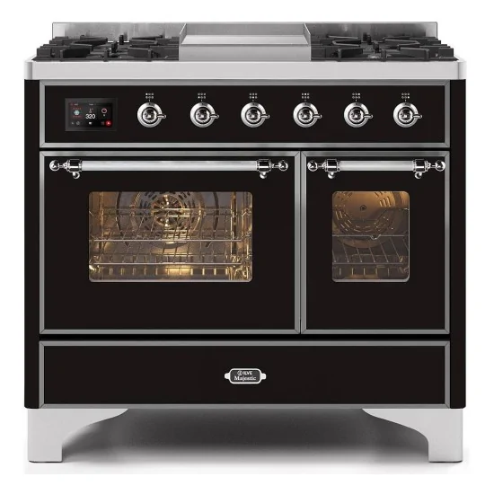 ILVE MD10N – Frei stehende Kochstelle 100 cm, Doppelbackofen, 5 konfigurierbare Versionen (Gas/Induktion)