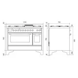ILVE M12N – Blocco cottura libera installazione 120 cm, doppio forno, 5 versioni configurabili (gas/induzione)