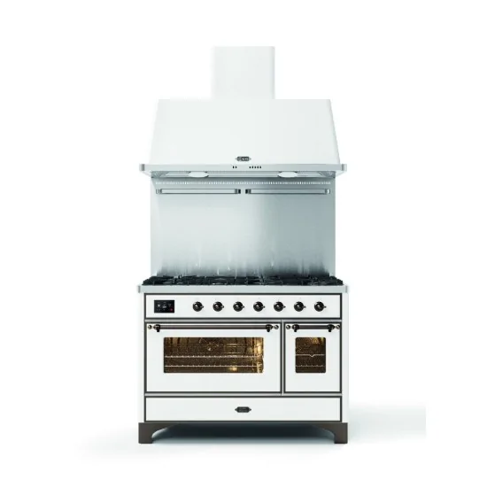 ILVE M12N – Frei stehende Kochstelle 120 cm, Doppelbackofen, 5 konfigurierbare Versionen (Gas/Induktion)