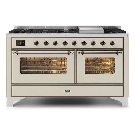 ILVE M15N – Freestanding Cooktop 150 cm, Double Oven (80 + 60 cm), 3 Configurable Versions