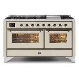 ILVE M15N – Frei stehende Kochstelle 150 cm, Doppelbackofen (80 + 60 cm), 3 konfigurierbare Versionen