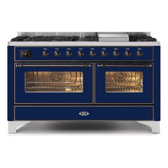 ILVE M15N – Placa de cocción libre 150 cm, doble horno (80 + 60 cm), 3 versiones configurables