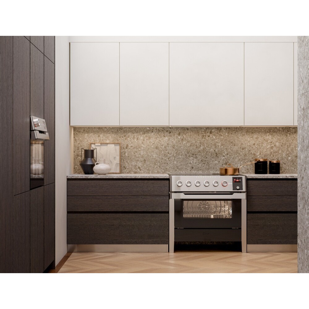 Table de cuisson PM09 en pose libre – 6 feux gaz + Four 80 cm – Acier inoxydable