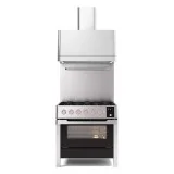 Kochfeld PM09 Zum Einbau – 6 Gasflammen + Backofen 80 cm – Edelstahl