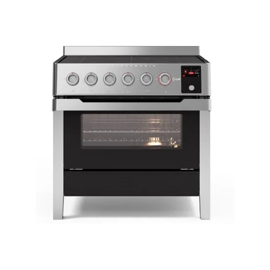 Blocco Cottura PM09 a Libera Installazione – 6 fuochi + Forno 80 cm – Acciaio Inox