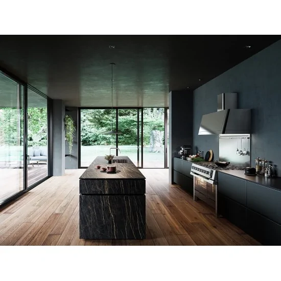 PM12 独立式灶具 – 8个燃气灶头 + 双烤箱 – 不锈钢