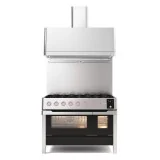 Encimera PM12 de libre instalación – 8 fuegos gas + Doble horno – Acero inoxidable