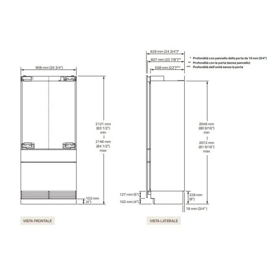 Kühlschrank Französisch Tür von Incasso SKSFD3614P | Eleganz und Kapazität | Modern Design