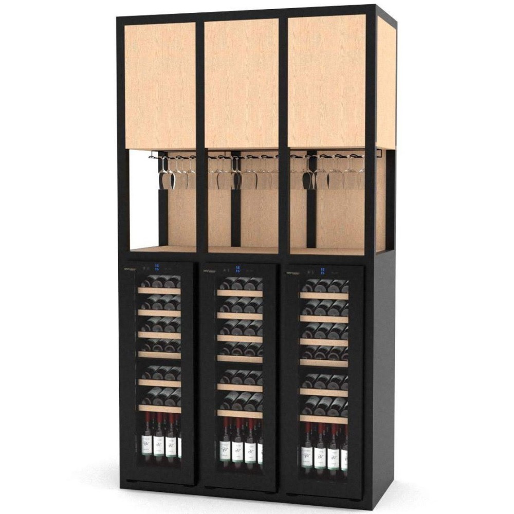 Der modulare Weinkeller Youwine YWT3X3W ist eine elegante und effiziente Lösung für die Lagerung Ihrer Weinsammlung.