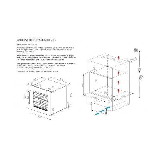 Eingebauter Weinkeller Nevada NW41DH: 41 Luxusflaschen!