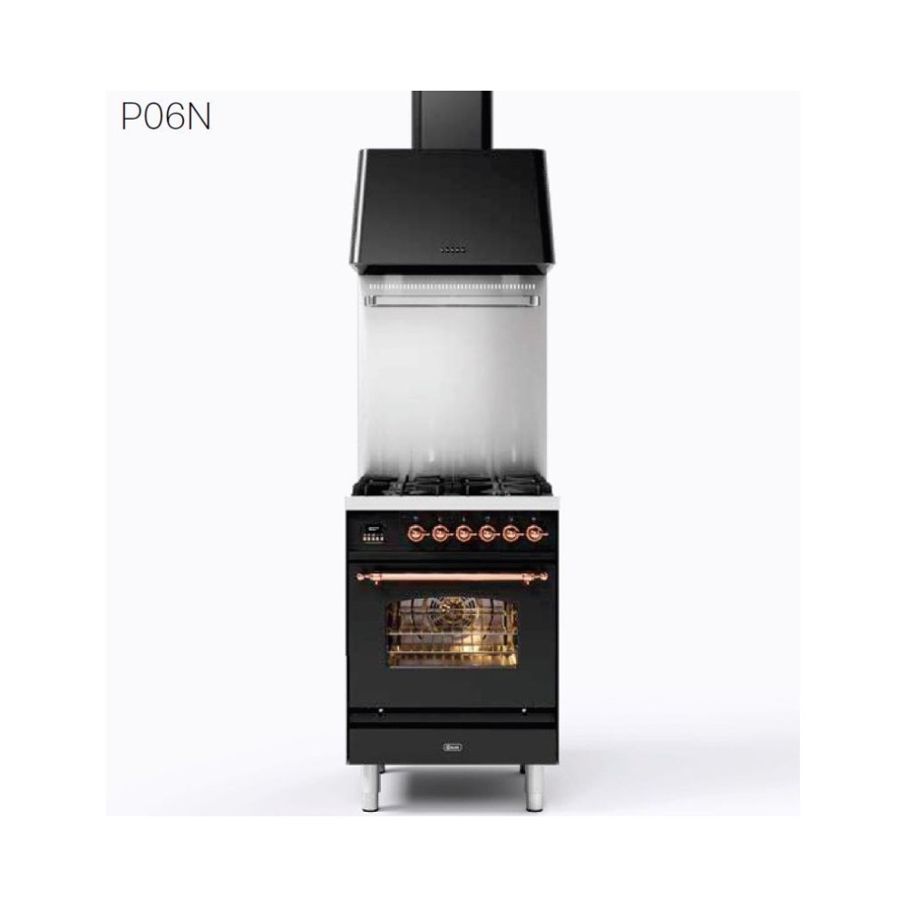 Cocina ILVE Nostalgie P06N - 4 Fuegos a Gas y Horno Multifunción Eléctrico 65L