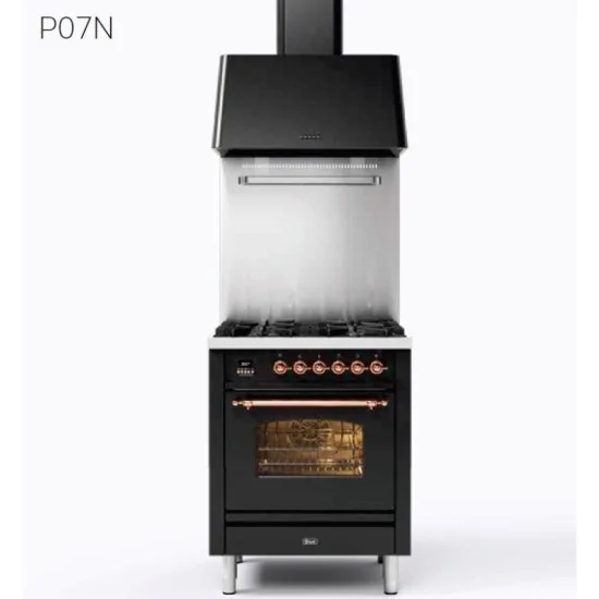 Плита ILVE Nostalgie P07N - 70 см с 4 газовыми конфорками и 65л мультифункциональной электрической духовкой