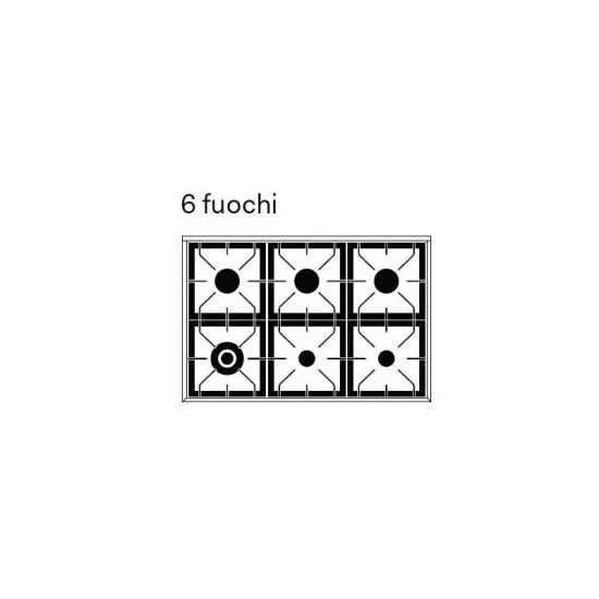 ILVE Nostalgie P09N - Cucina 90 cm Configurabile, 6 Fuochi Gas e Forno Multifunzione Professionale 97L A+