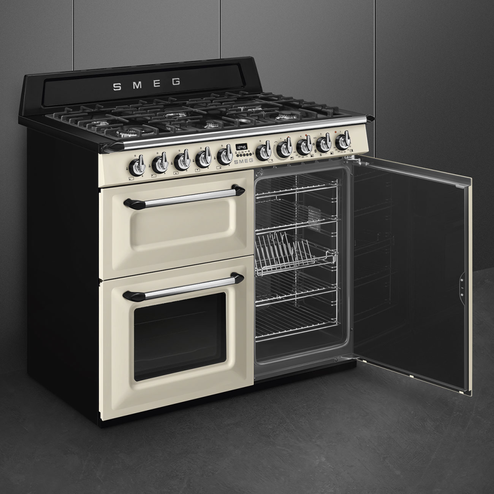 "Cucinare con stile con la cucina a gas 100x60cm Smeg - Panna".