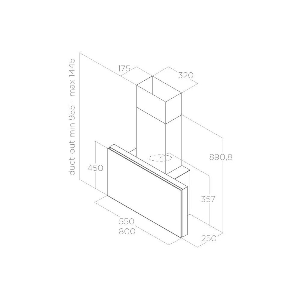 Elica PLAT wall hood: elegant design and high performance