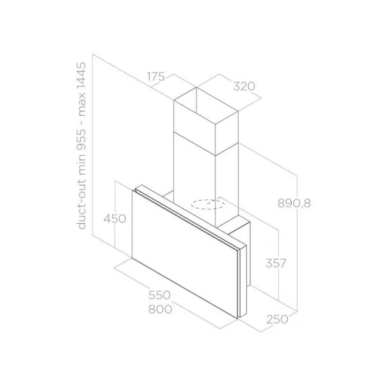 Elica PLAT wall hood: elegant design and high performance