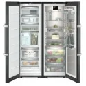 XRFbs 5295 Refrigerador de acero negro lado a lado de gran capacidad