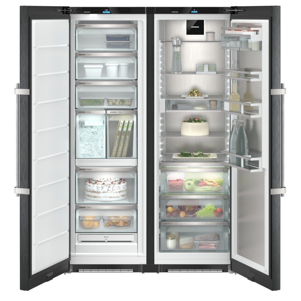 XRFbs5295 Refrigerador de acero negro combinado Liebherr lado a lado: Calidad profesional