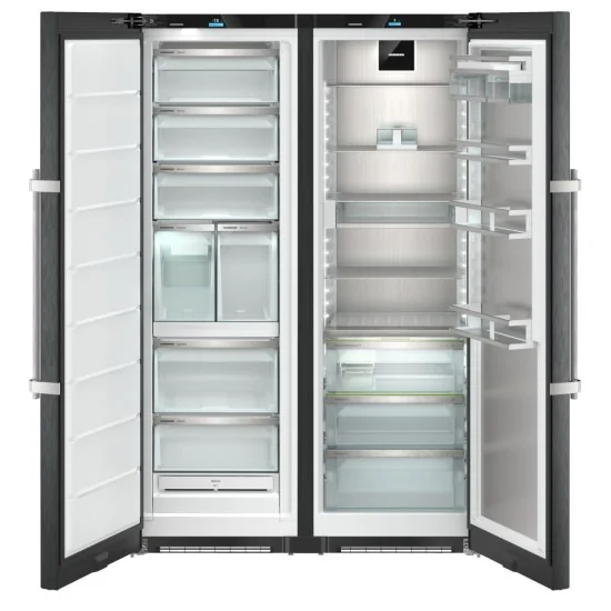 XRFbs5295 Refrigerador de acero negro combinado Liebherr lado a lado: Calidad profesional