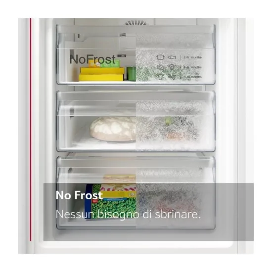 Neff: Built-in Combined Refrigerator, 193.5 x 70.8 cm with Flat Hinge