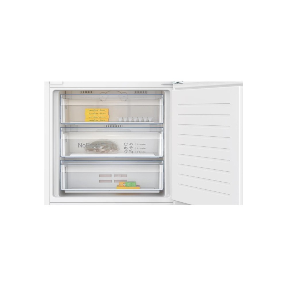 Neff: Built-in Combined Refrigerator, 193.5 x 70.8 cm with Flat Hinge