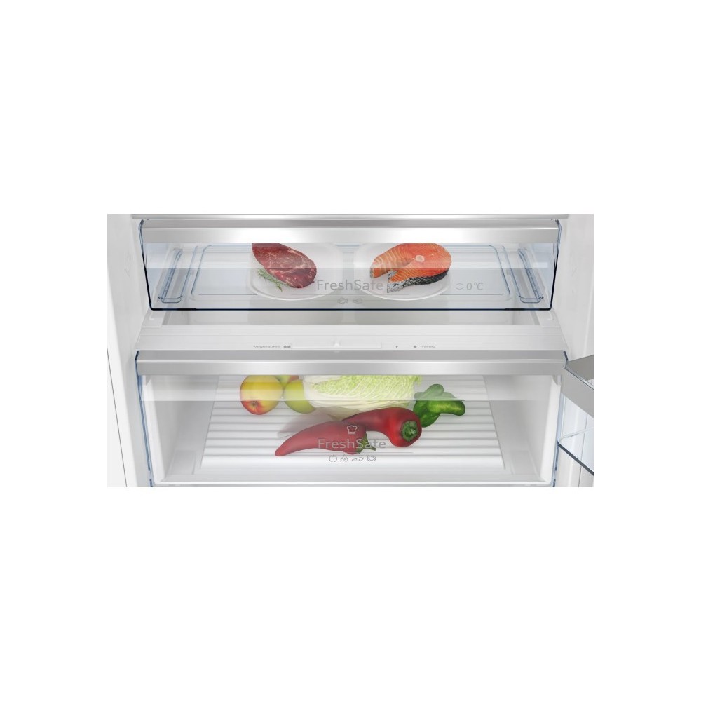 Neff: Built-in Combined Refrigerator, 193.5 x 70.8 cm with Flat Hinge