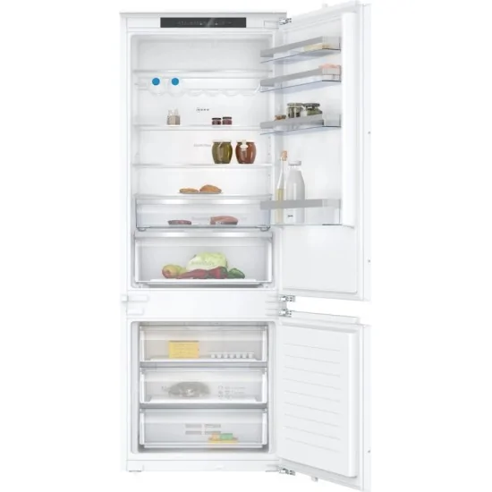 Neff: Built-in Combined Refrigerator, 193.5 x 70.8 cm with Flat Hinge