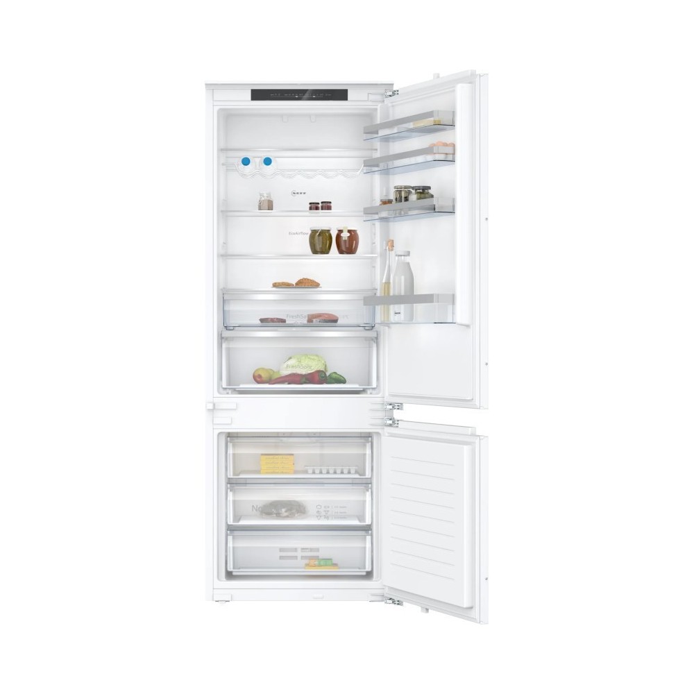 Neff: Built-in Combined Refrigerator, 193.5 x 70.8 cm with Flat Hinge
