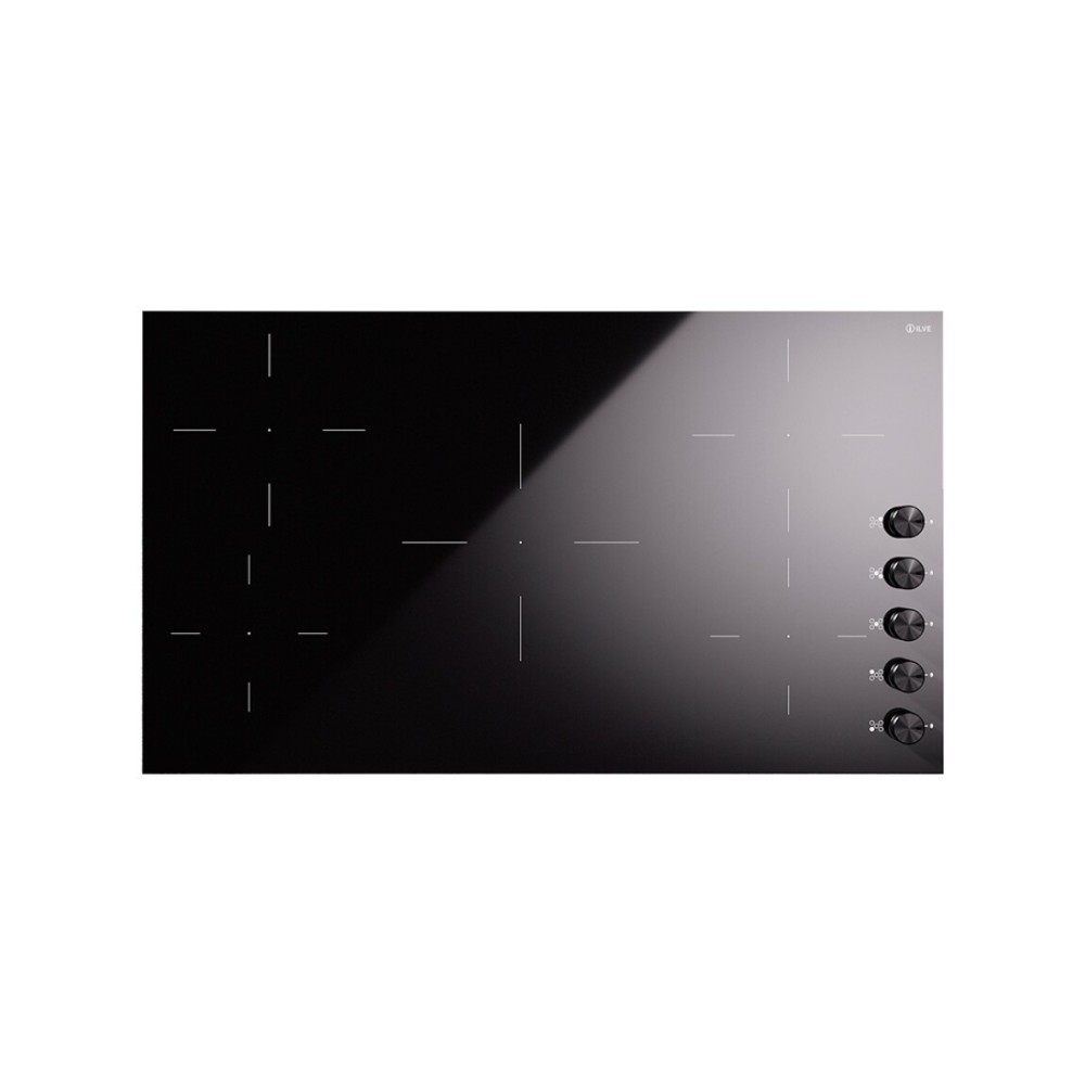 Ilve: 90 cm Engufelización de inducción en vitrocerámica con perillas - Experiencia exclusiva de la cocina!