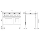 Scopri la Cucina Ilve da 100 cm con forno doppio e piano cottura gas o induzione!