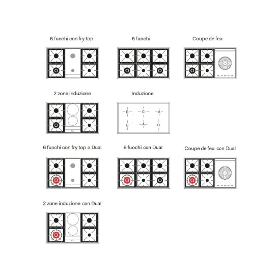 Откройте для себя 100-сантиметровую кухню Ilve с двойным духовым шкафом и газовой или индукционной варочной панелью!