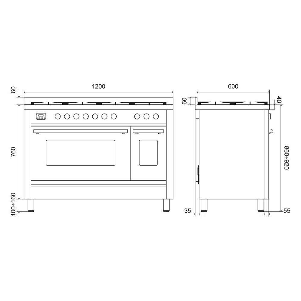 Ilve: Scopri La Cucina P12W da 120cm in Vari Colori!