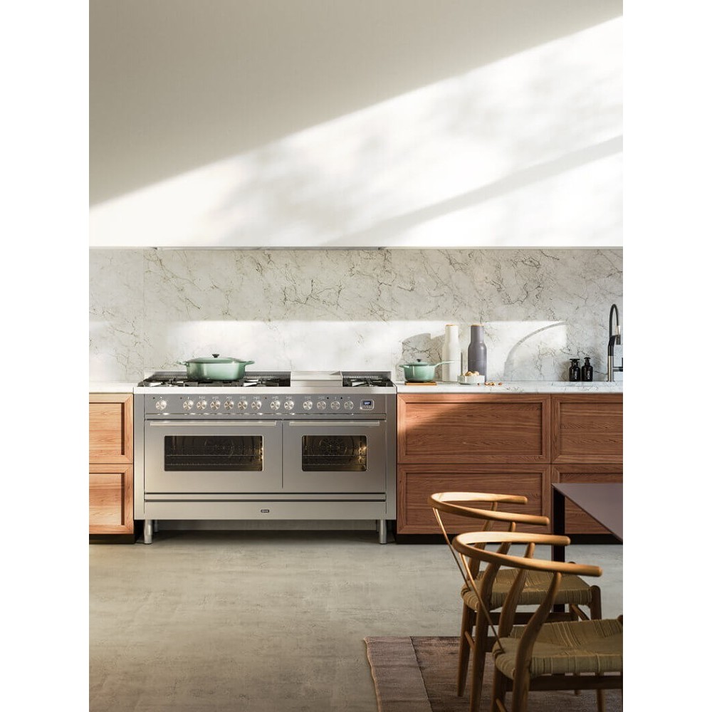 Scopri la Tradizione di Cucina: Ilve P15W 150cm, Colori Variabili e 2 Forni a Gas.