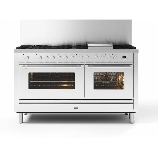 Descubra la tradición de la cocina: Ilve P15W 150cm, Colores variables y 2 suministros de gas.
