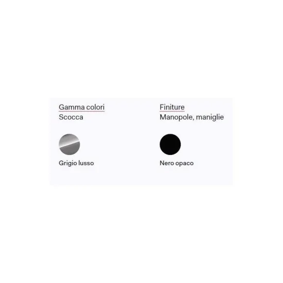 Cottura Pro Line di Ilve in Grigio Lusso: 90 cm con Finiture Nero Opaco