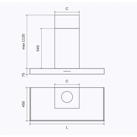 Cuisine avec plaque de cuisson gaz Ilve 60 cm en 5 couleurs.