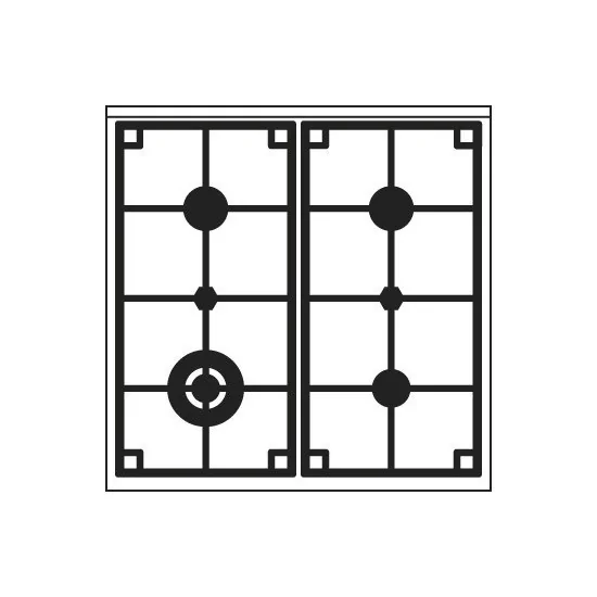 装煤气炊具的厨房 Ilve 从60厘米的5个颜色。.