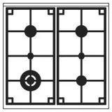 装煤气炊具的厨房 Ilve 从60厘米的5个颜色。.