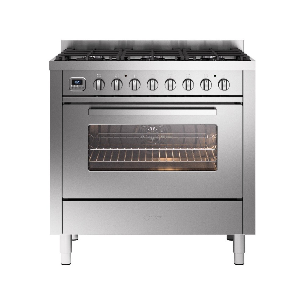 Cocina con cocina de gas Ilve 90 cm en 5 Colores.