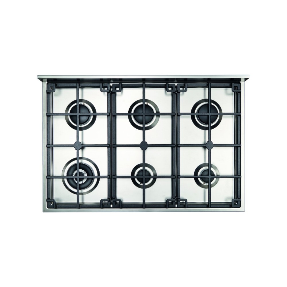 Cuisine avec plaque de cuisson gaz Ilve 90 cm en 5 couleurs.