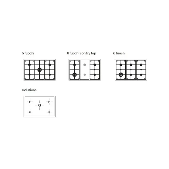 Ilve Pro Line 90cm LD09 | Induktion, Gas oder Fry-Top | Doppelofen