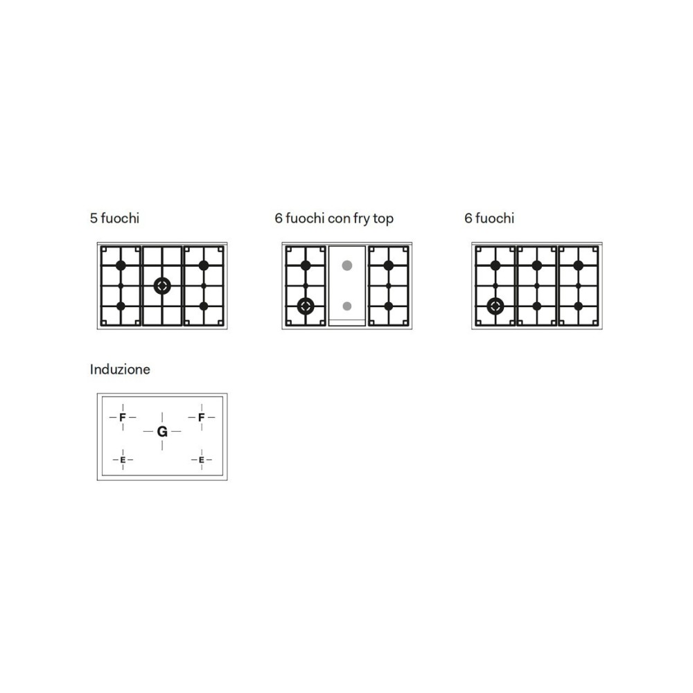 Ilve Pro Line 90cm LD09 | Inducción, Gas o Fry Top | Doble Horno