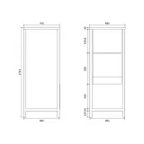 Stainless Steel Star Column ILVE CSTAR/SS with Ultracombi Oven and Button