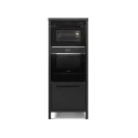 Black Star Column ILVE CSTAR/BK avec Ultracombi Oven, Aspirateur et tiroir : couleurs - BK Noir brillant, Finition des boutons et de la main courante - Noir mat