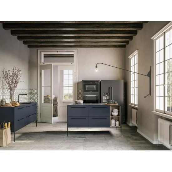 Black Star Column ILVE CSTAR/BK with Ultracombi Oven and Button